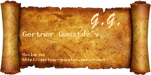 Gertner Gusztáv névjegykártya