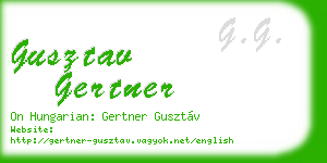 gusztav gertner business card